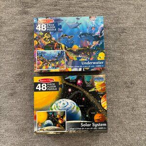 Toddler Puzzles - Set of 2 - 48 Pieces - Fish - Solar System - Melissa & Doug